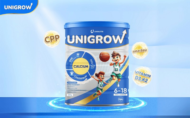 UniGrow ช่วยเสริมความสูงอย่างโดดเด่นสำหรับเด็กอายุ 6-18 ปี